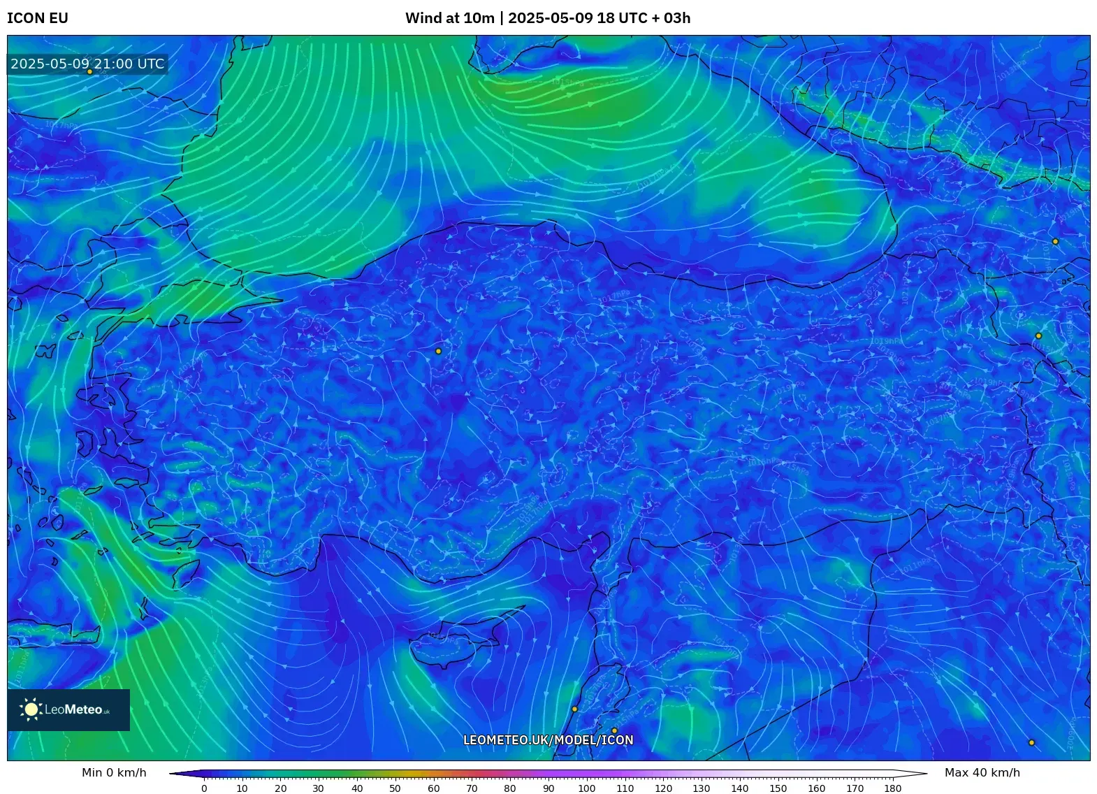 ICON - Turkey, Wind at 10m ICON - Turkey, Wind at 10m