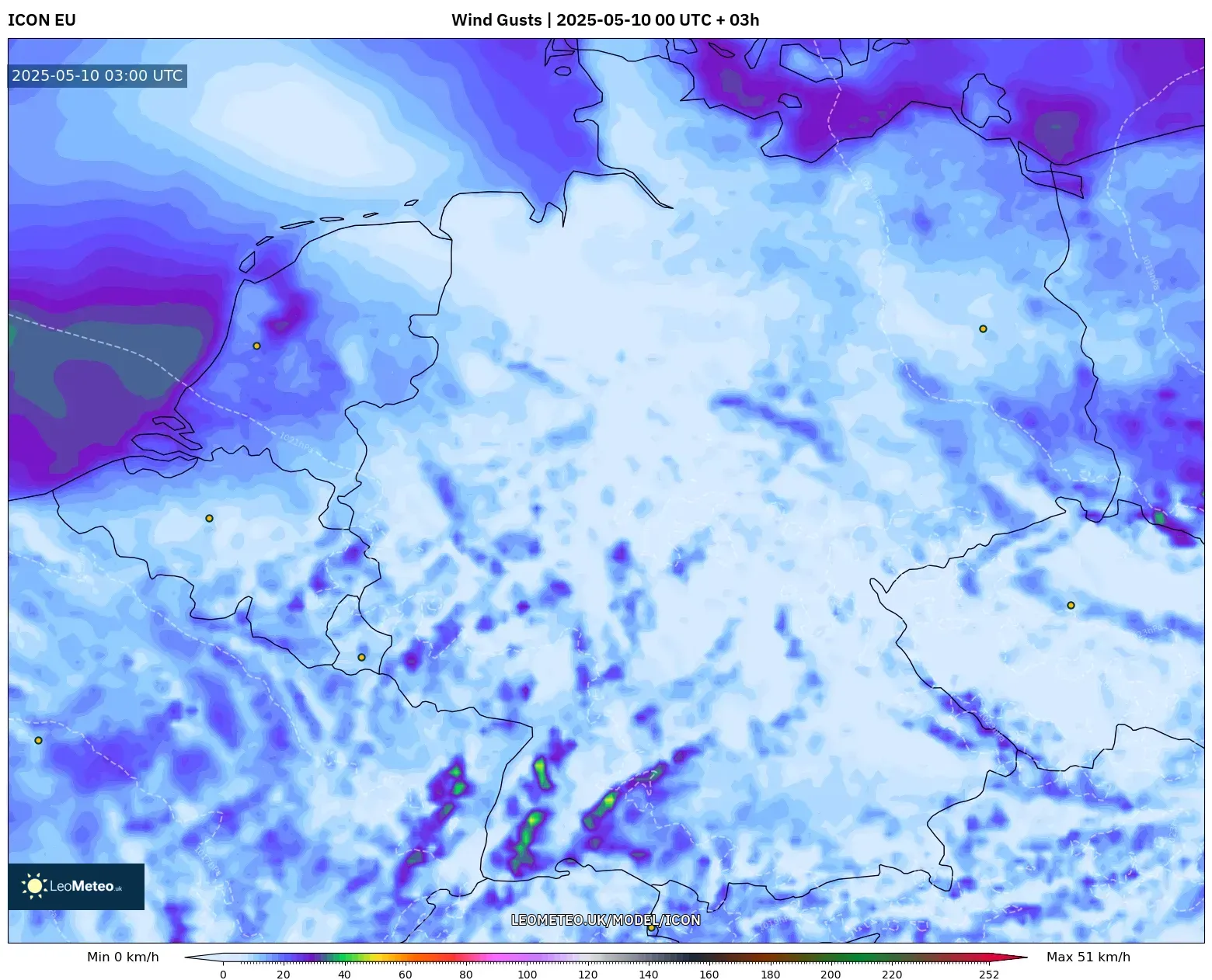 ICON - Germany, Wind Gusts ICON - Germany, Wind Gusts