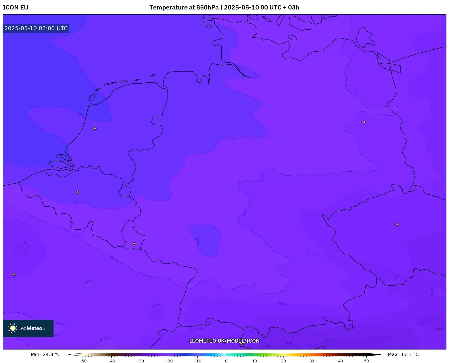 ICON - Germany, Temperature at 850hPa ICON - Germany, Temperature at 850hPa