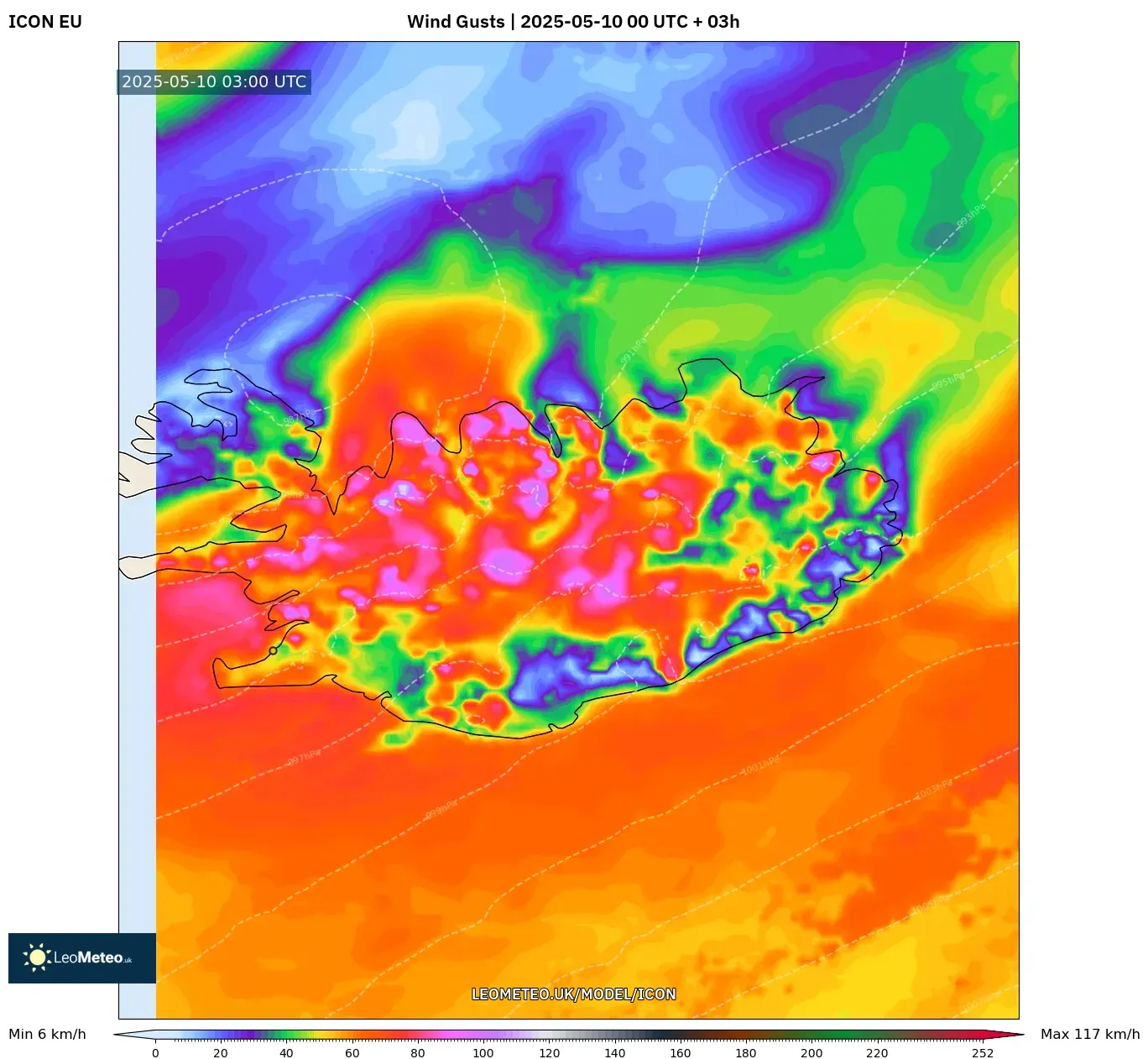 ICON - Iceland, Wind Gusts ICON - Iceland, Wind Gusts