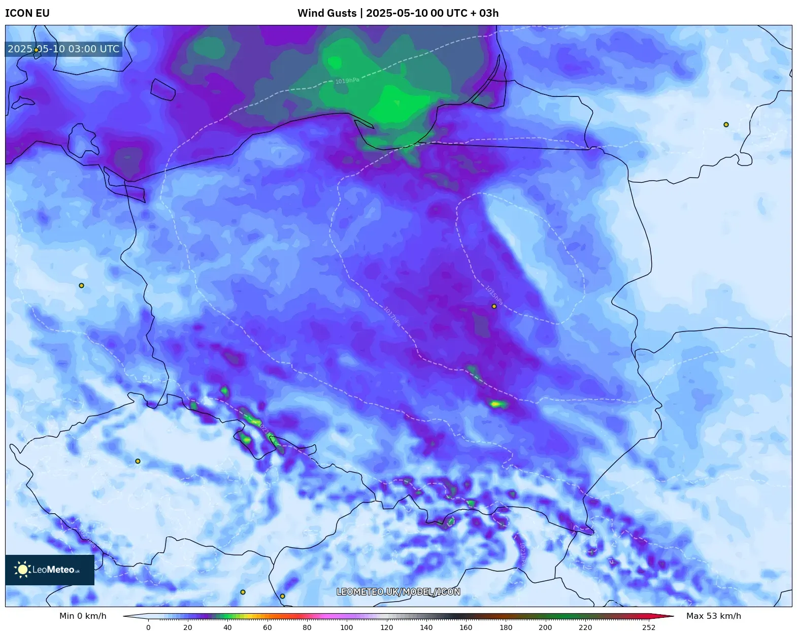ICON - Poland, Wind Gusts ICON - Poland, Wind Gusts