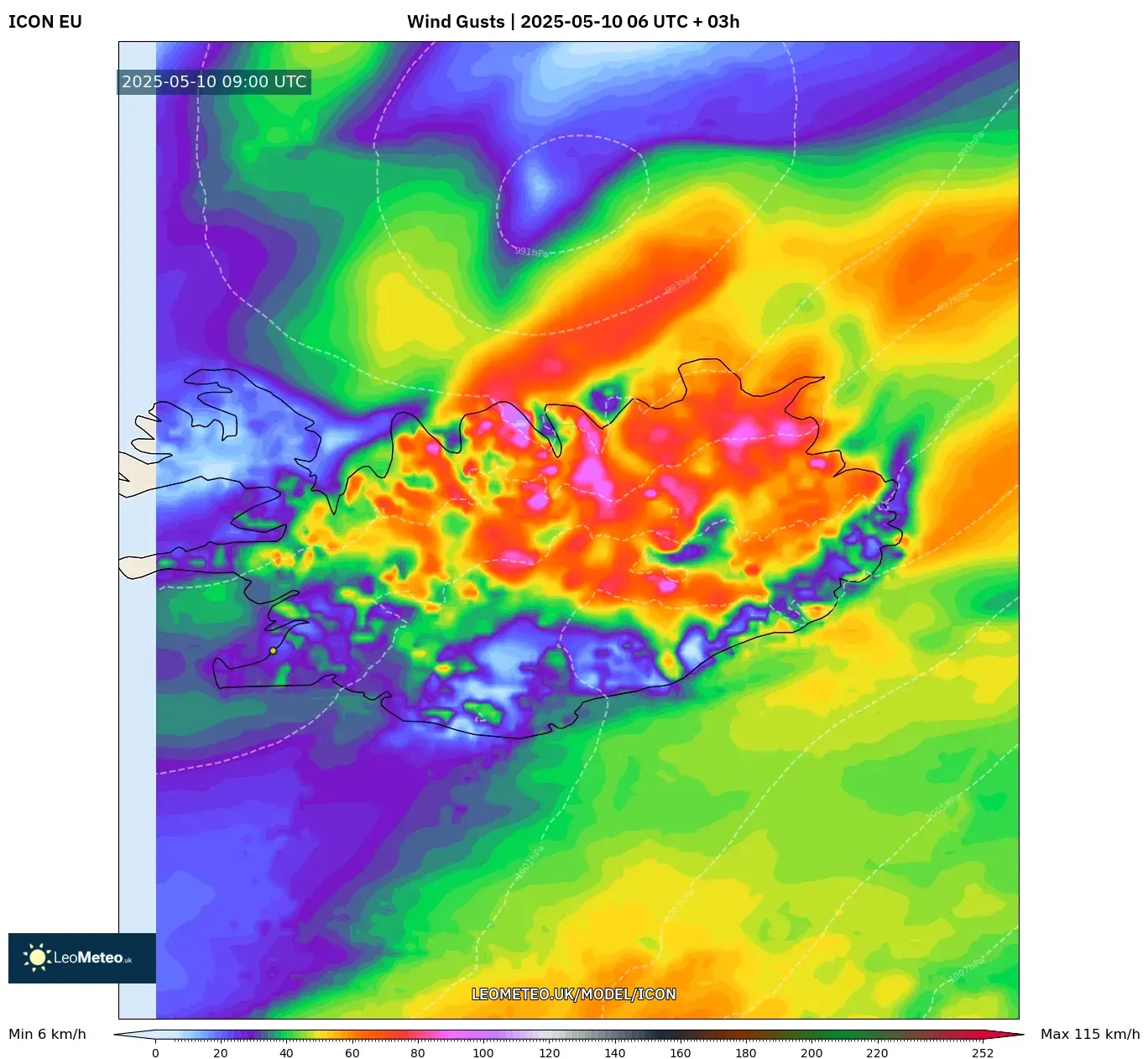 ICON - Iceland, Wind Gusts ICON - Iceland, Wind Gusts