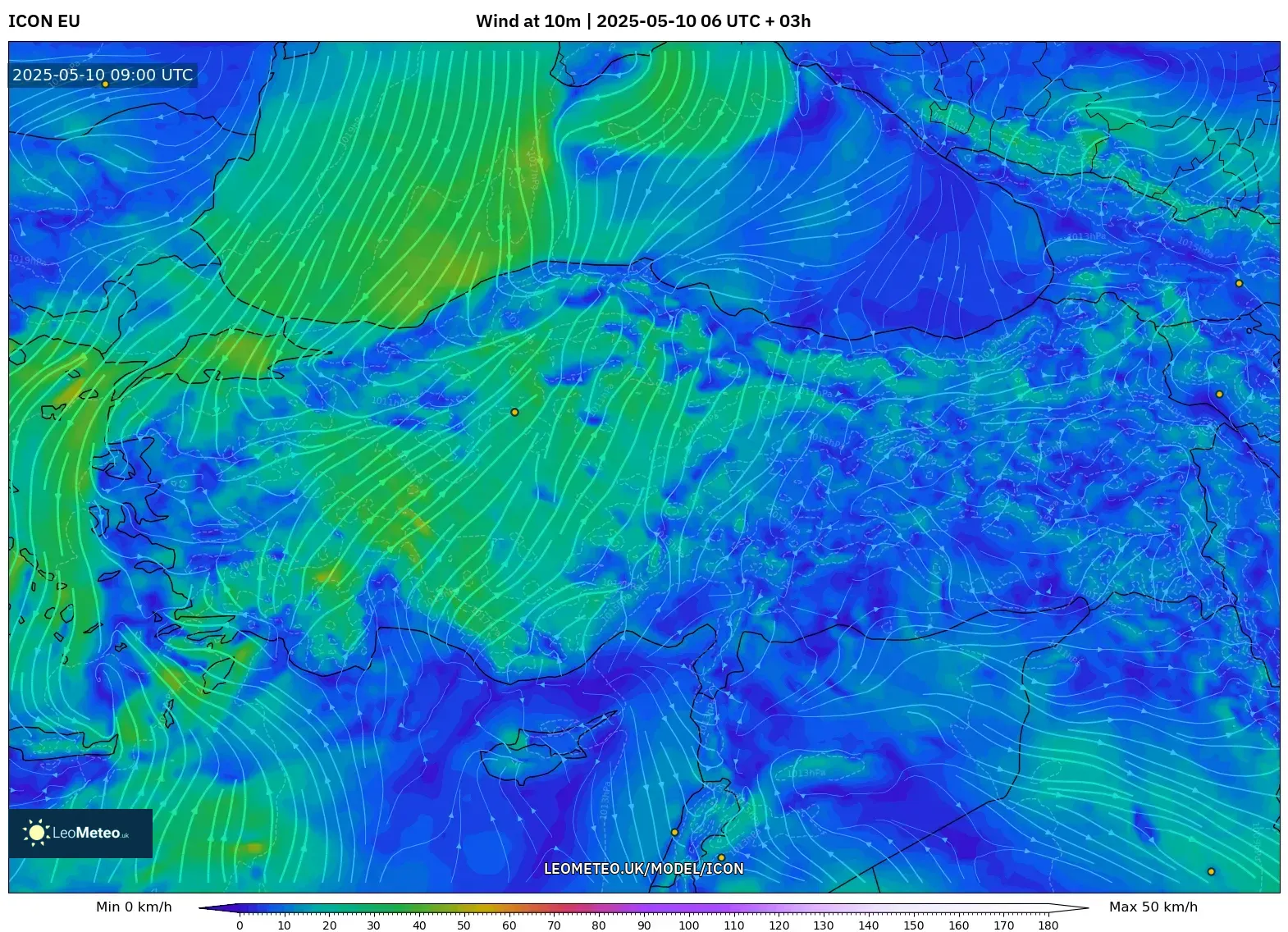 ICON - Turkey, Wind at 10m ICON - Turkey, Wind at 10m