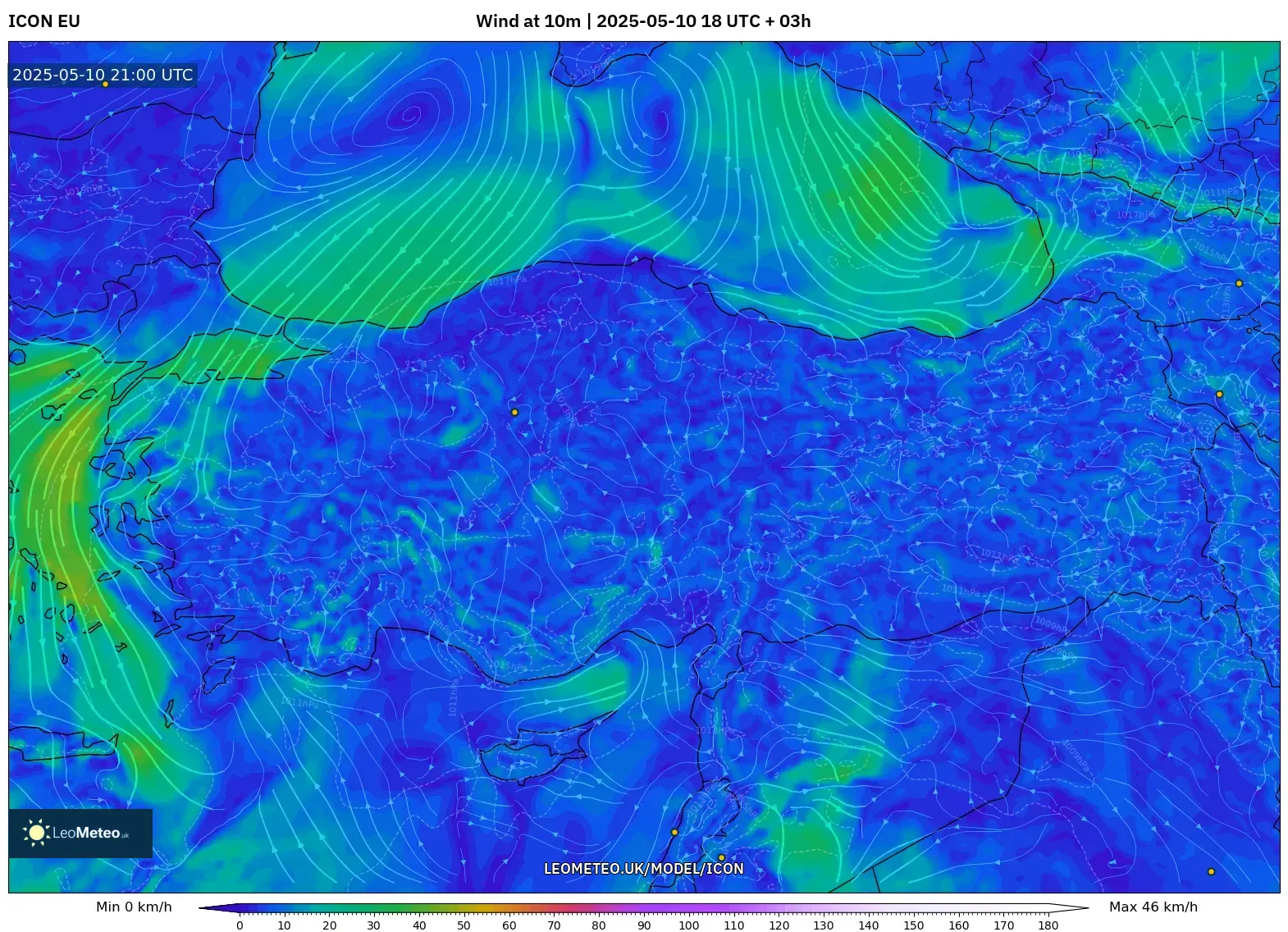ICON - Turkey, Wind at 10m ICON - Turkey, Wind at 10m