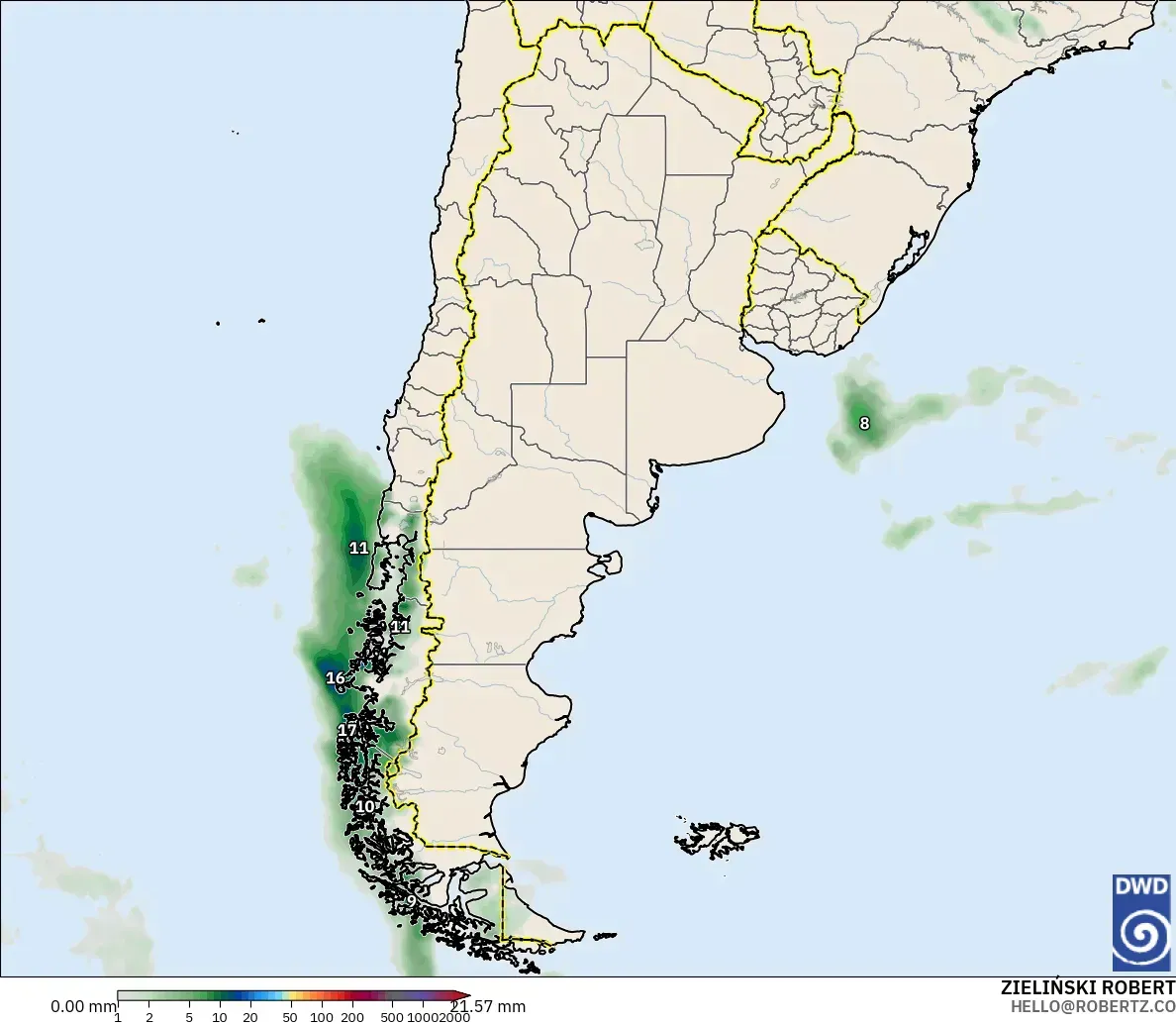 ICON model - Argentina, Precipitation Accumulation