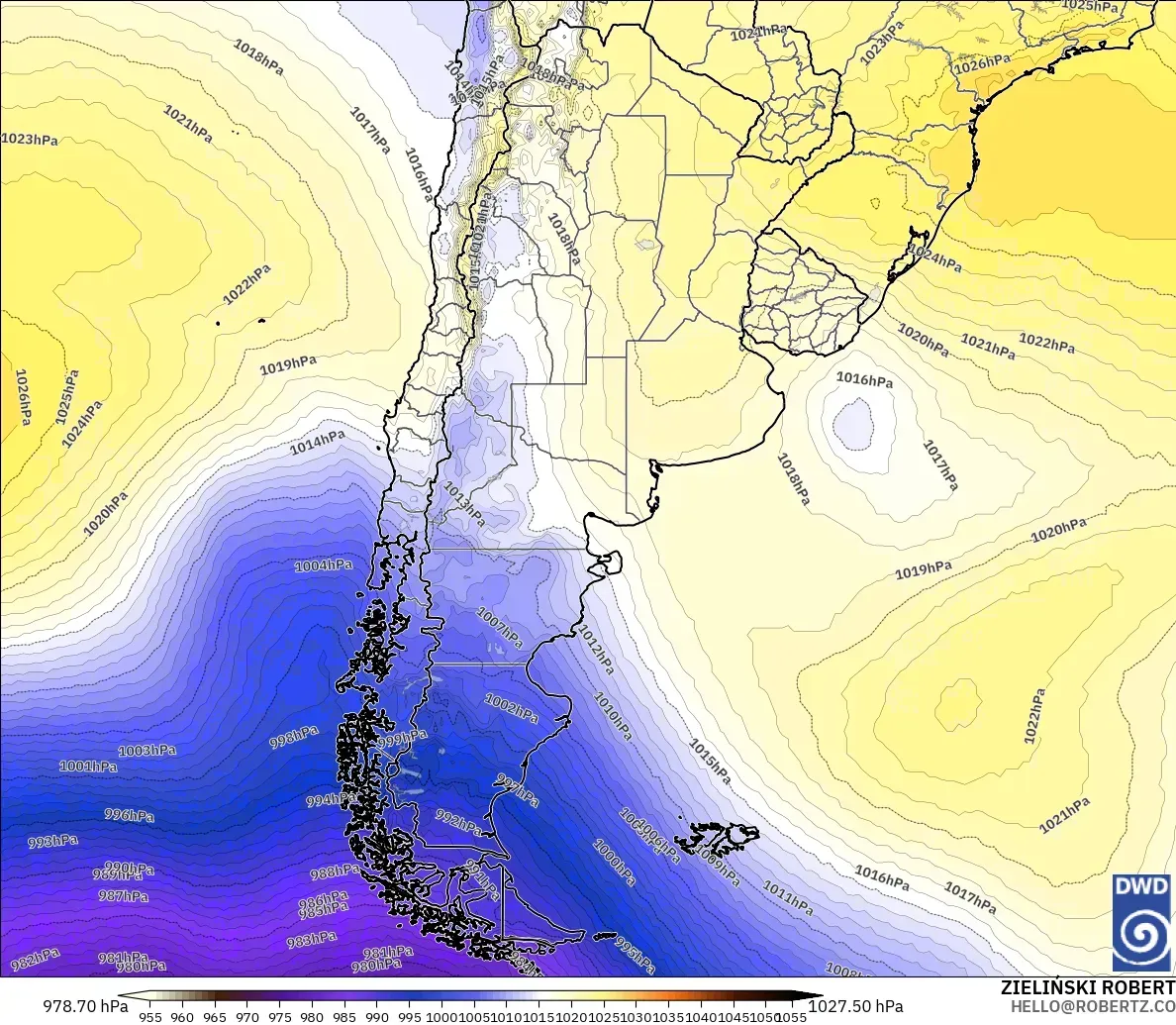ICON model - Argentina, Pressure