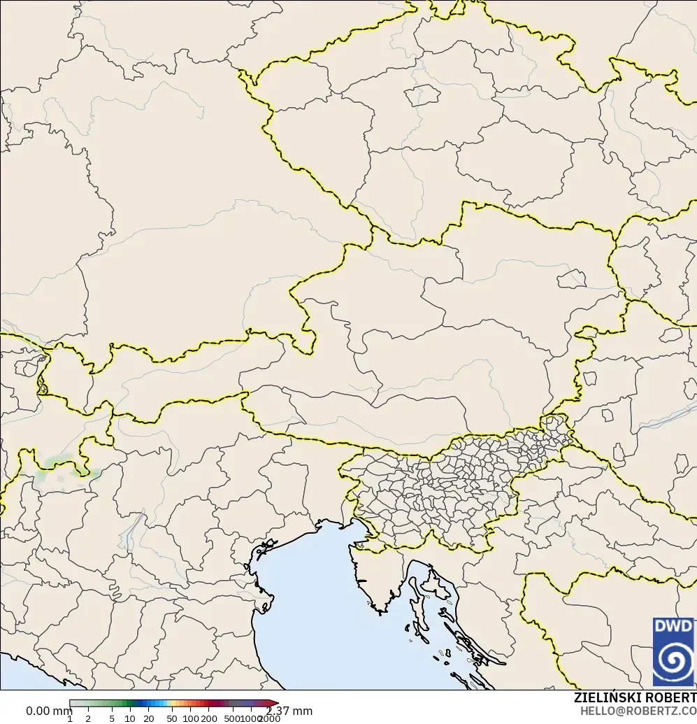 ICON model - Austria, Precipitation Accumulation