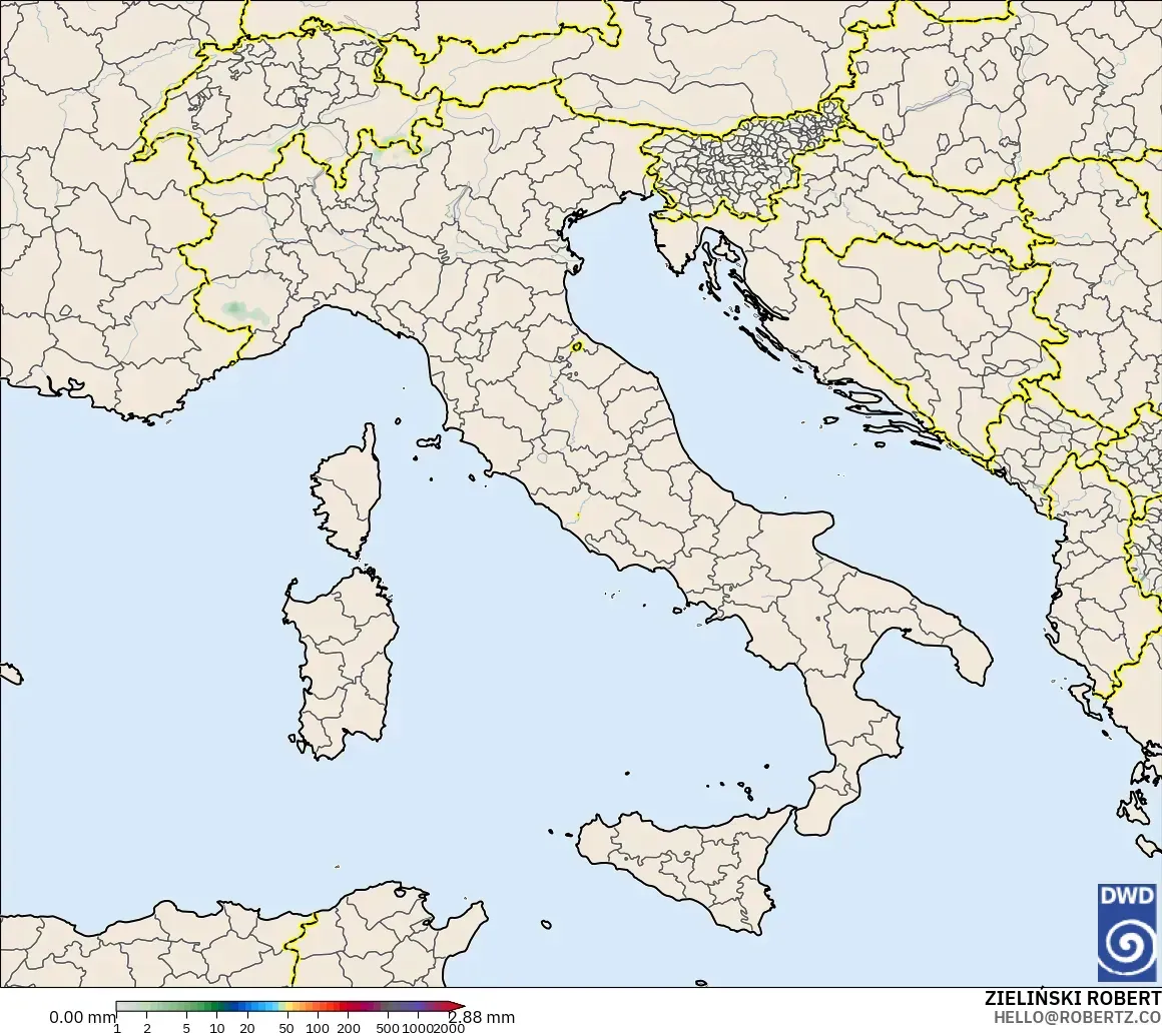 ICON model - Italy, Precipitation Accumulation