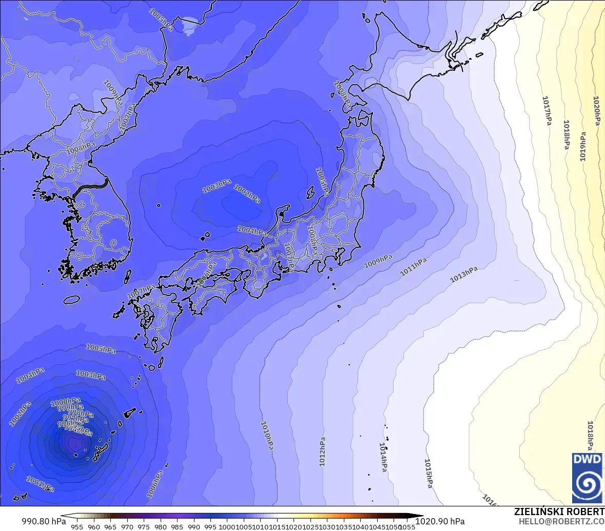 ICON model - Japan, Pressure