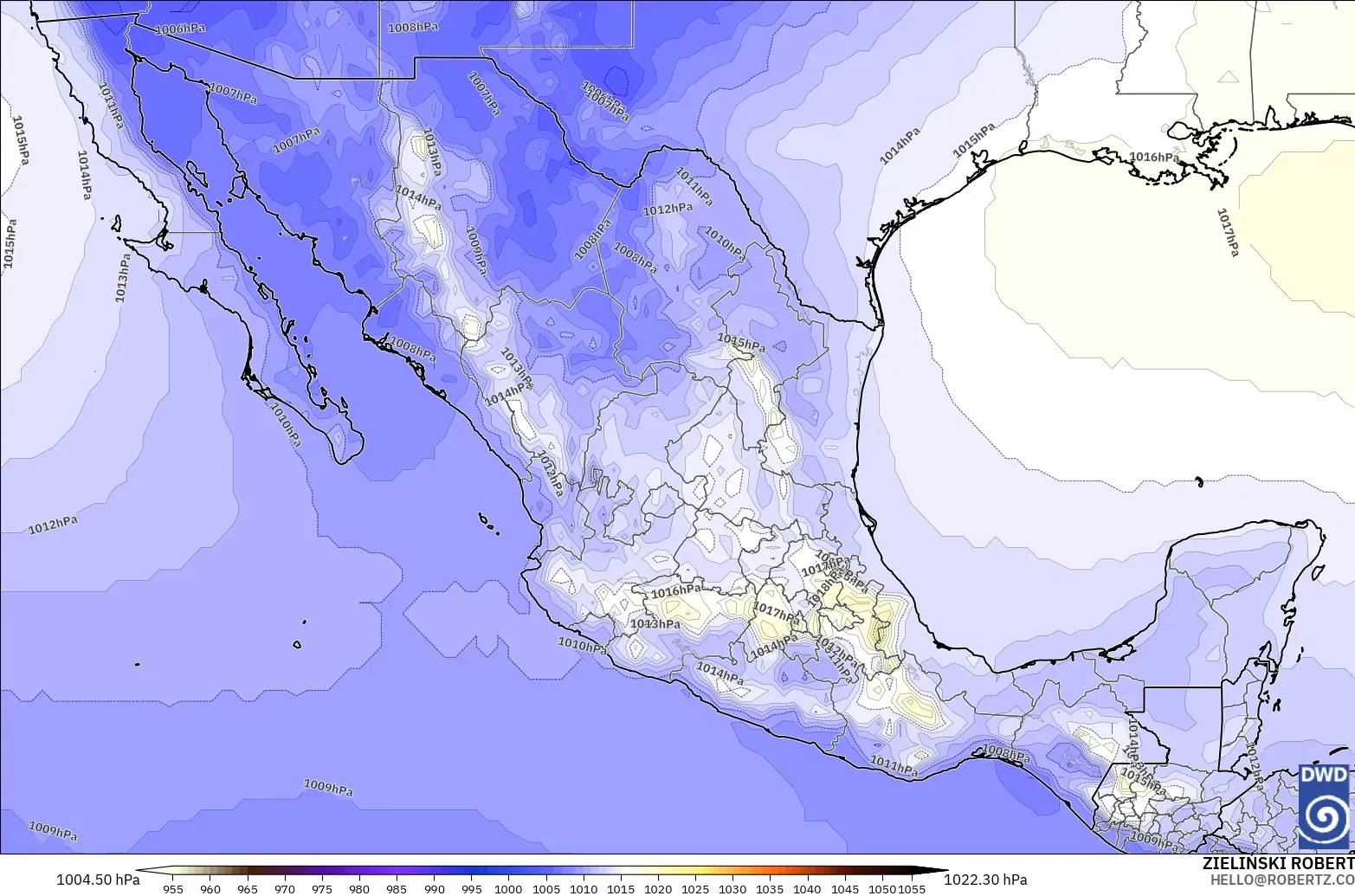 ICON model - Mexico, Pressure