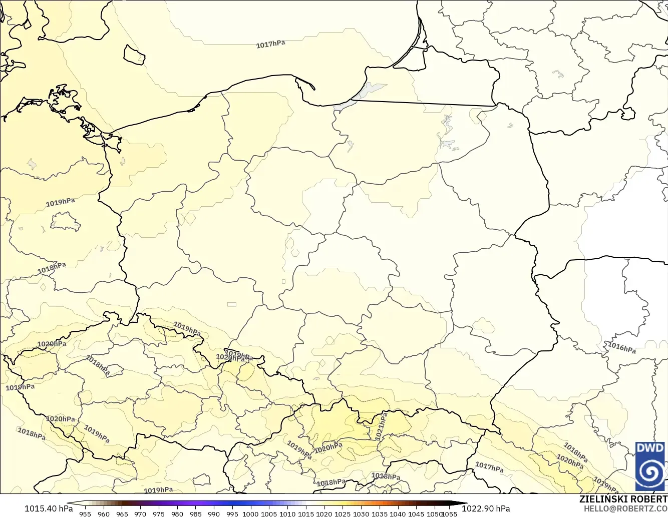 ICON model - Poland, Pressure