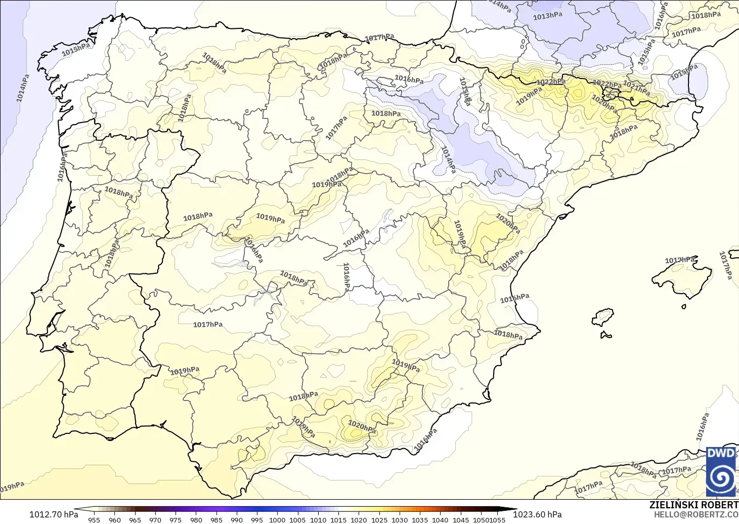 ICON model - Spain, Pressure