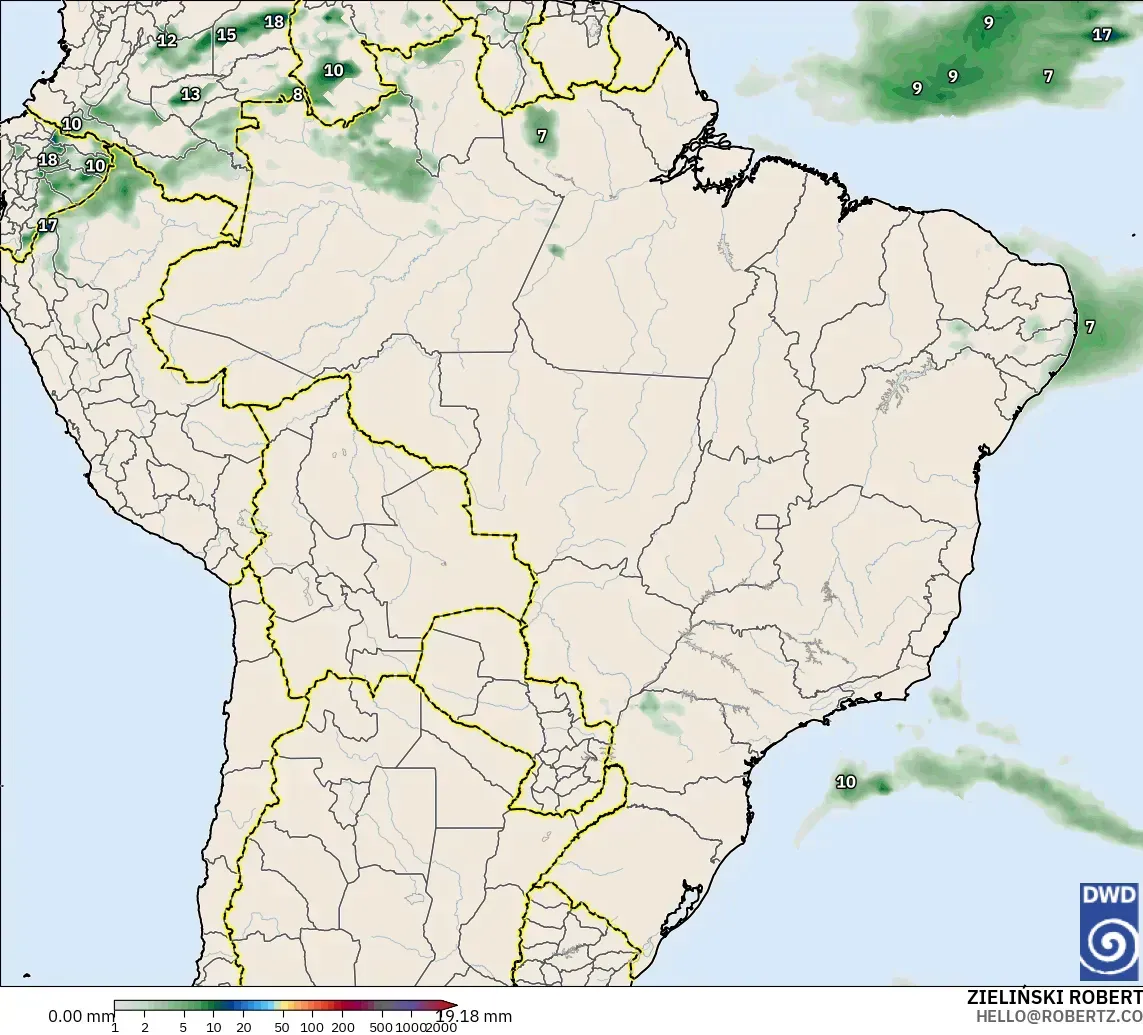 ICON model - Brazil, Precipitation Accumulation