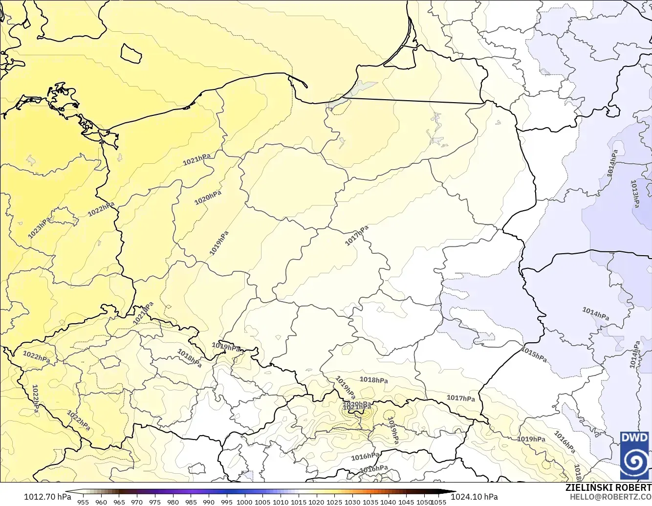 ICON model - Poland, Pressure