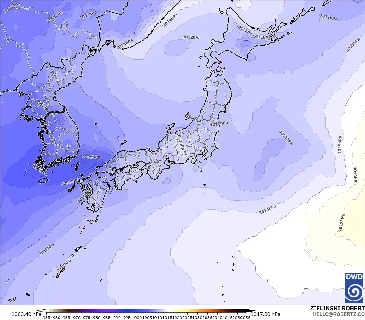 ICON model - Japan, Pressure