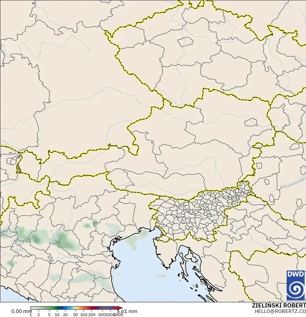 ICON model - Austria, Precipitation Accumulation