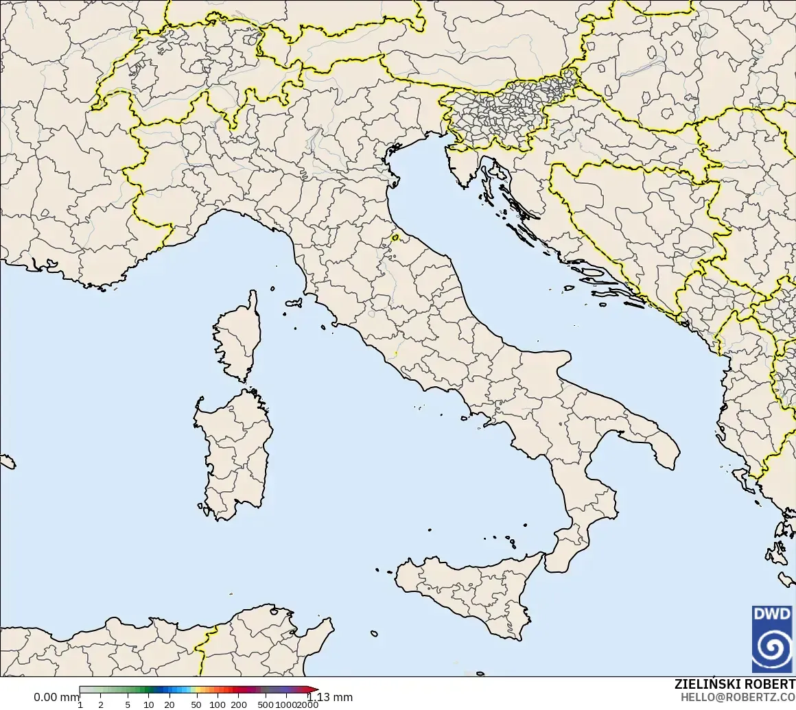 ICON model - Italy, Precipitation Accumulation