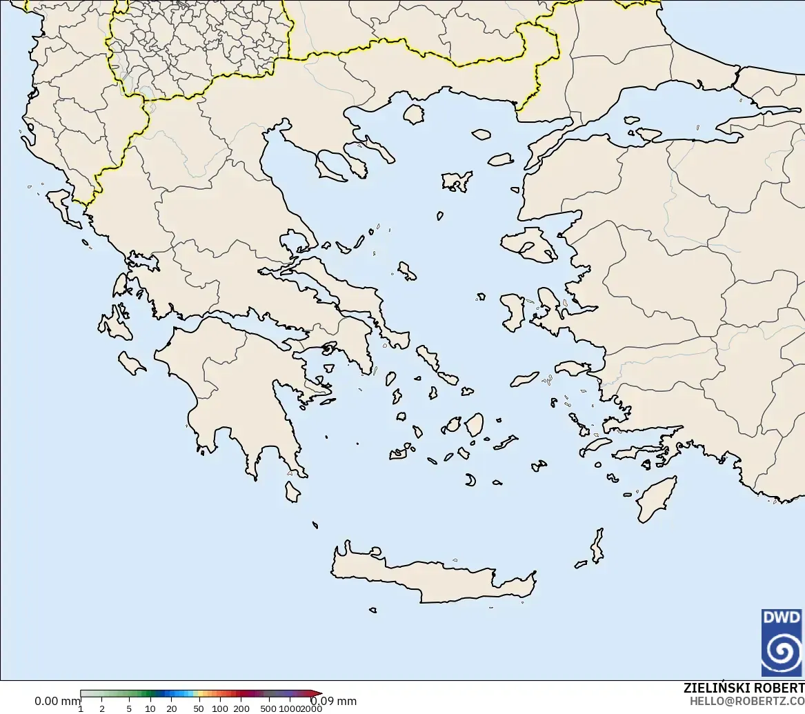 ICON model - Greece, Precipitation Accumulation