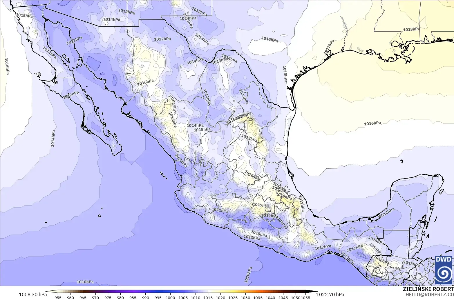 ICON model - Mexico, Pressure