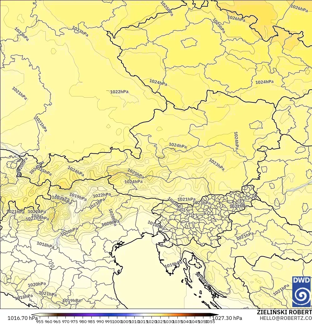 ICON model - Austria, Pressure