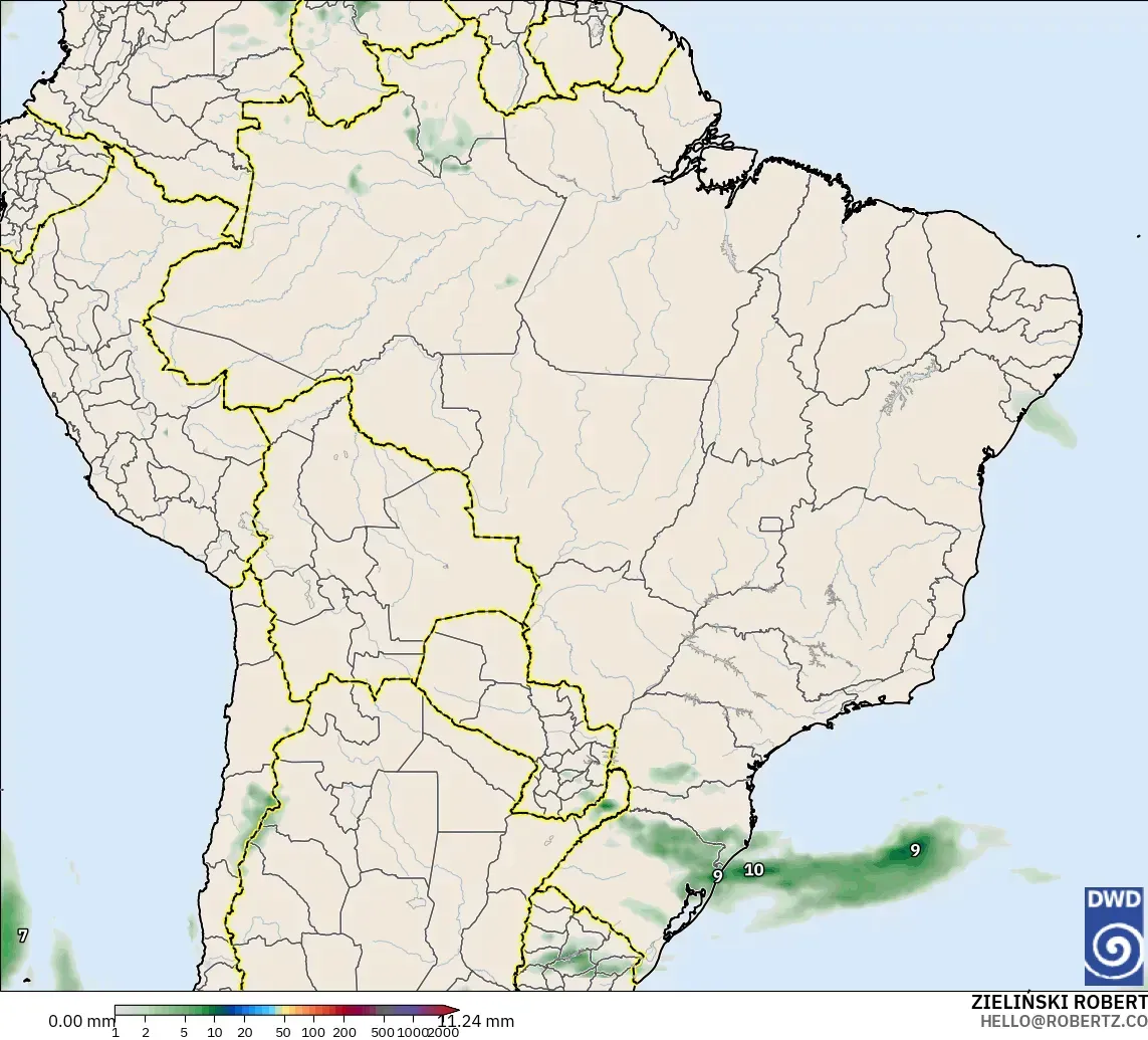 ICON model - Brazil, Precipitation Accumulation