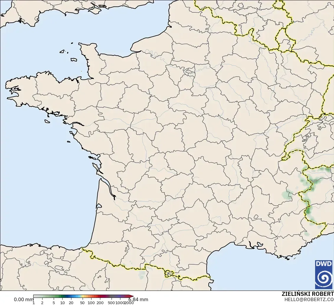 ICON model - France, Precipitation Accumulation