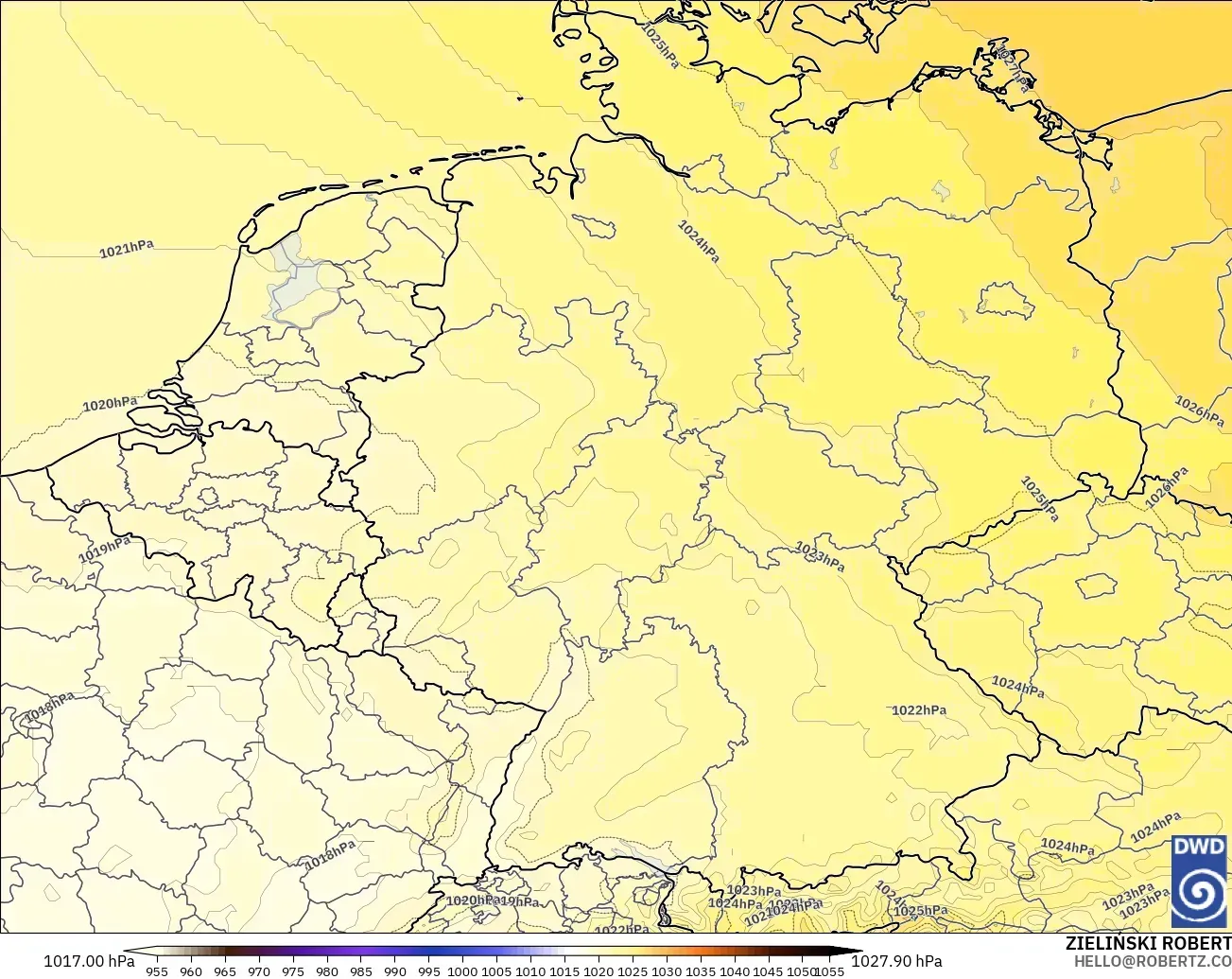 ICON model - Germany, Pressure