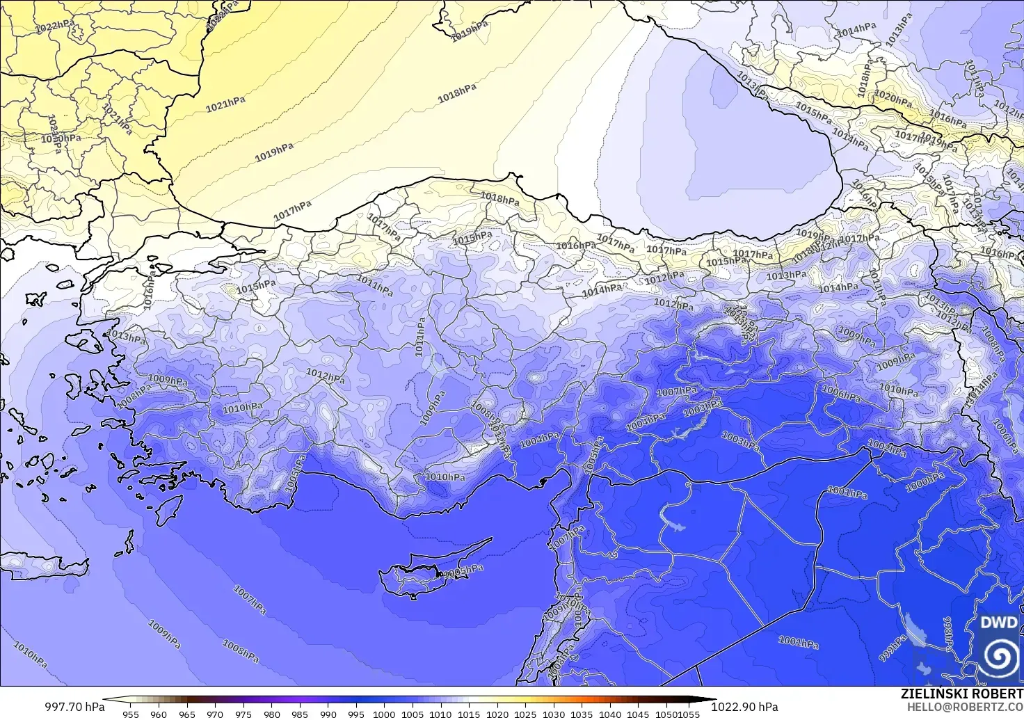 ICON model - Turkey, Pressure
