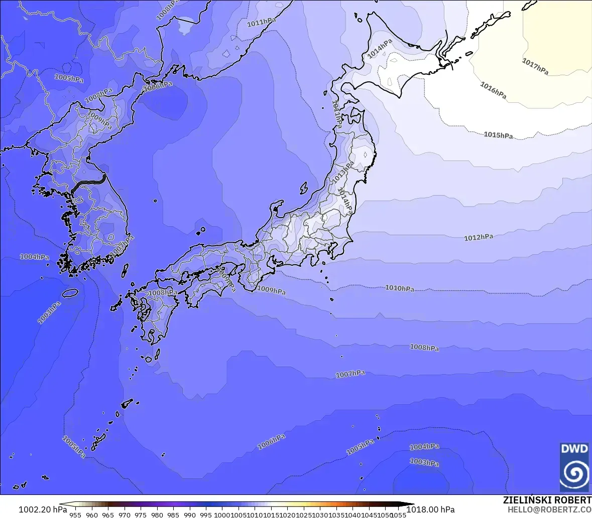 ICON model - Japan, Pressure