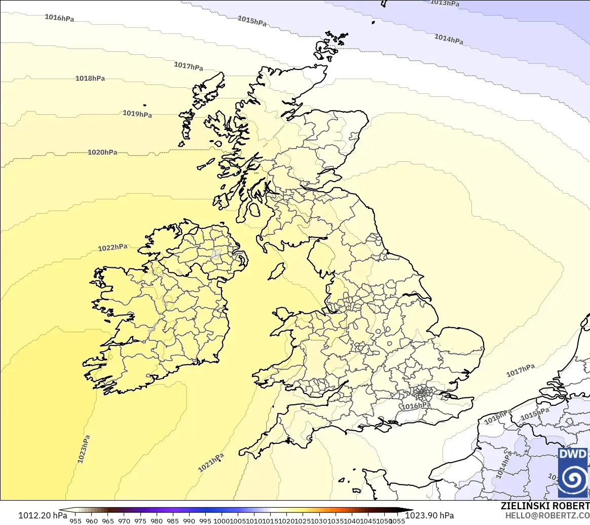 ICON model - United Kingdom, Pressure