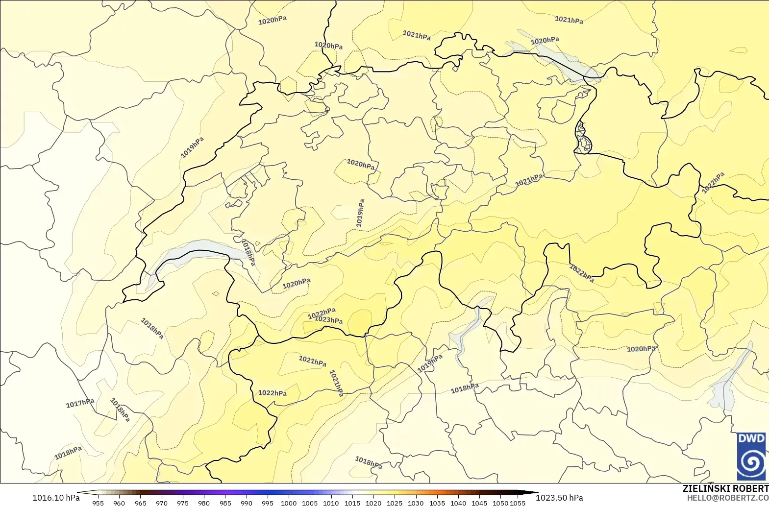 ICON model - Switzerland, Pressure