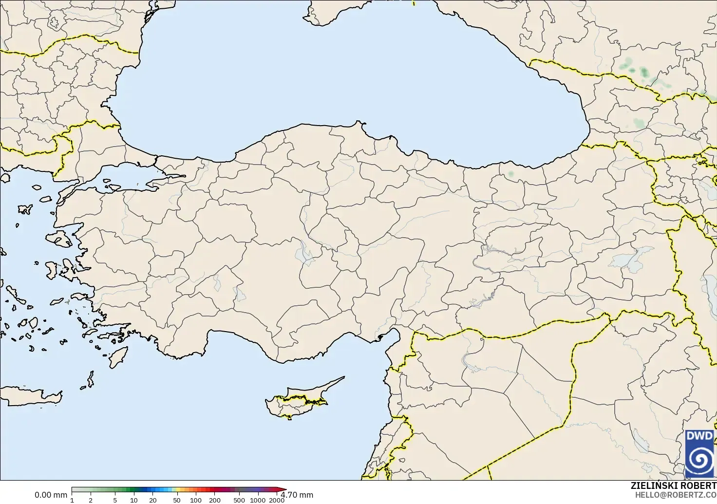 ICON model - Turkey, Precipitation Accumulation