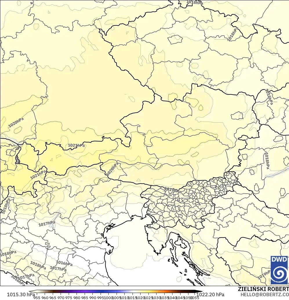 ICON model - Austria, Pressure