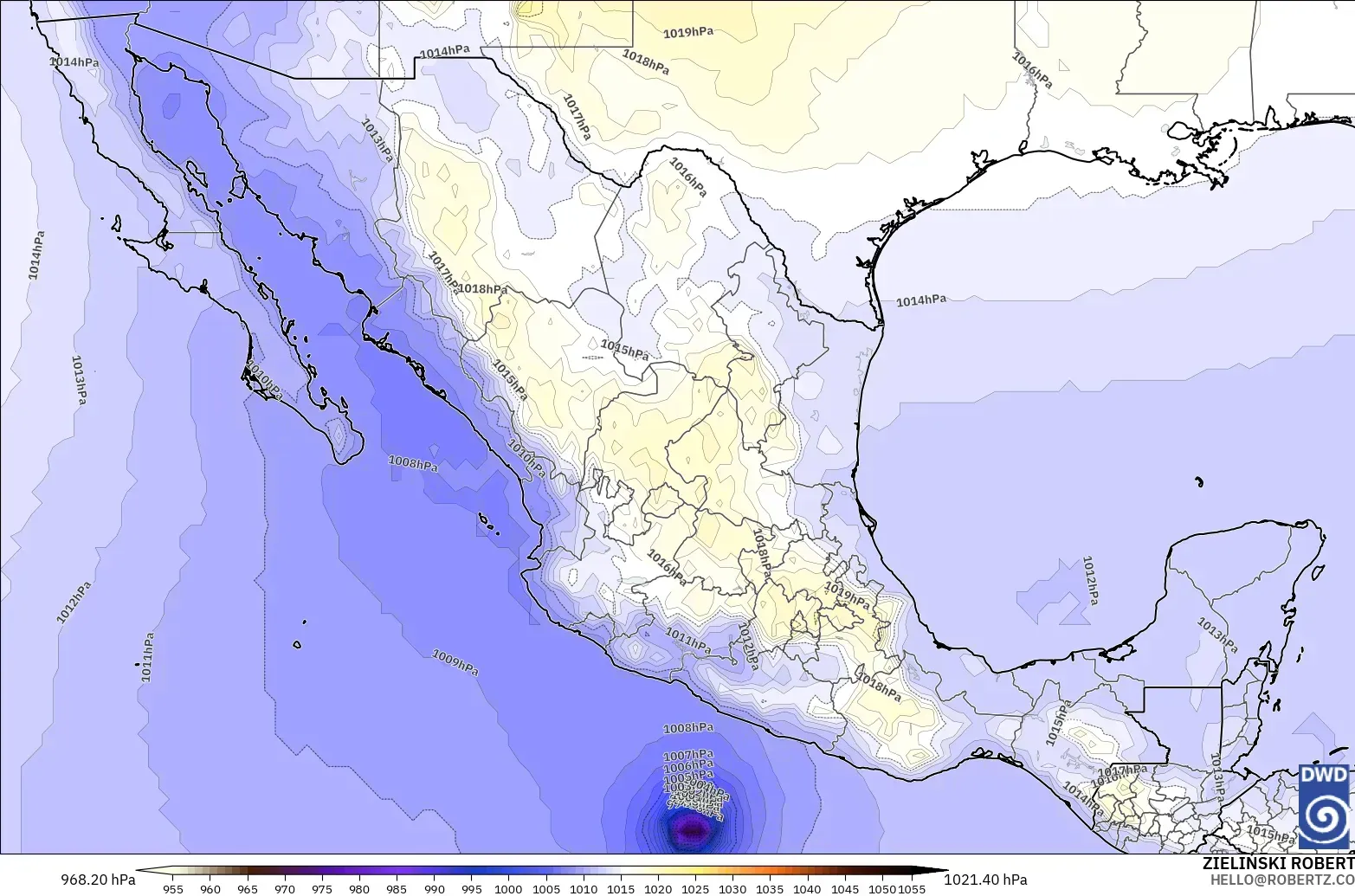 ICON model - Mexico, Pressure