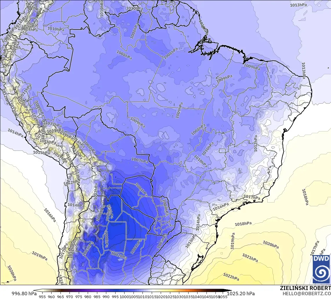 ICON model - Brazil, Pressure