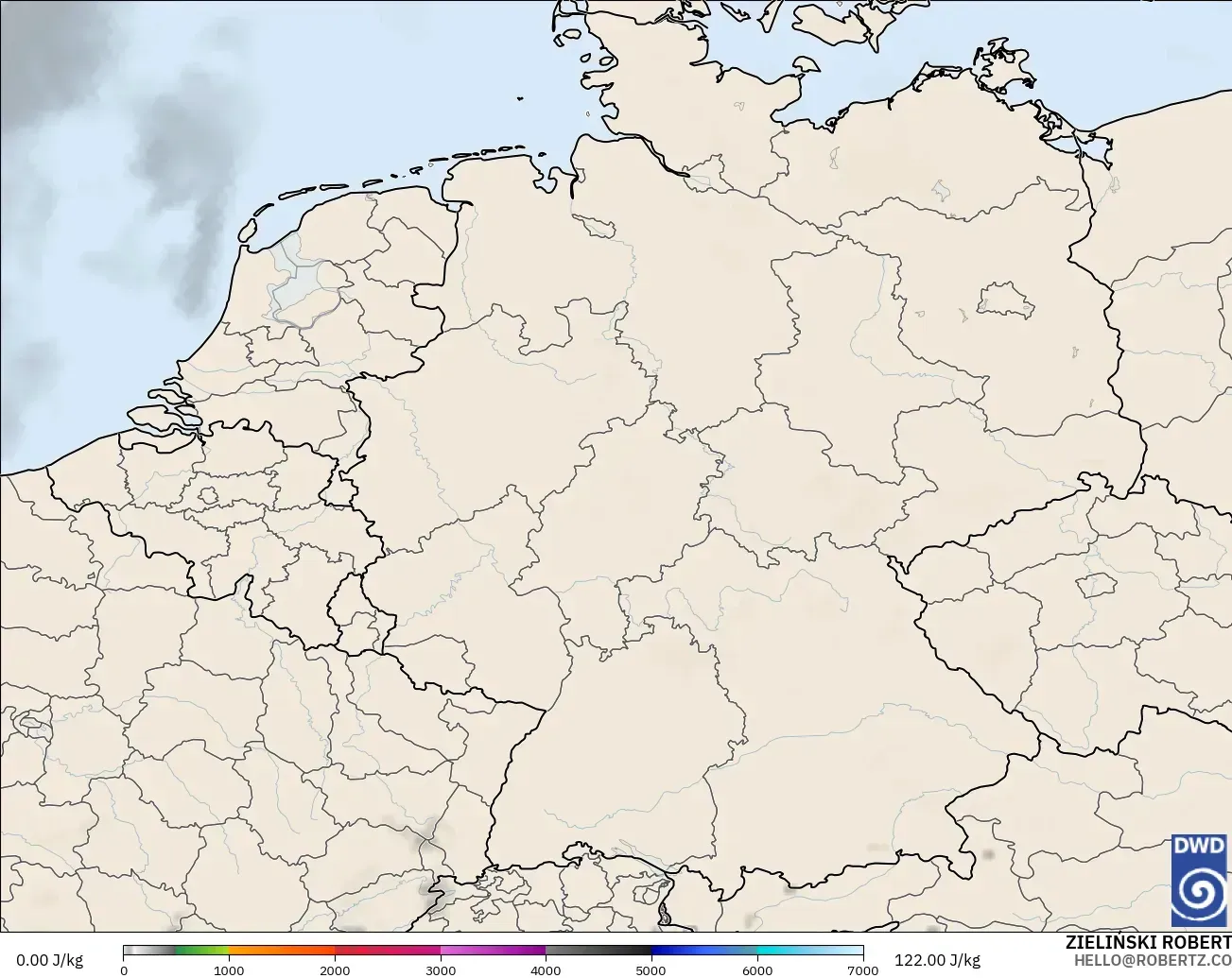 ICON model - Germany, CAPE