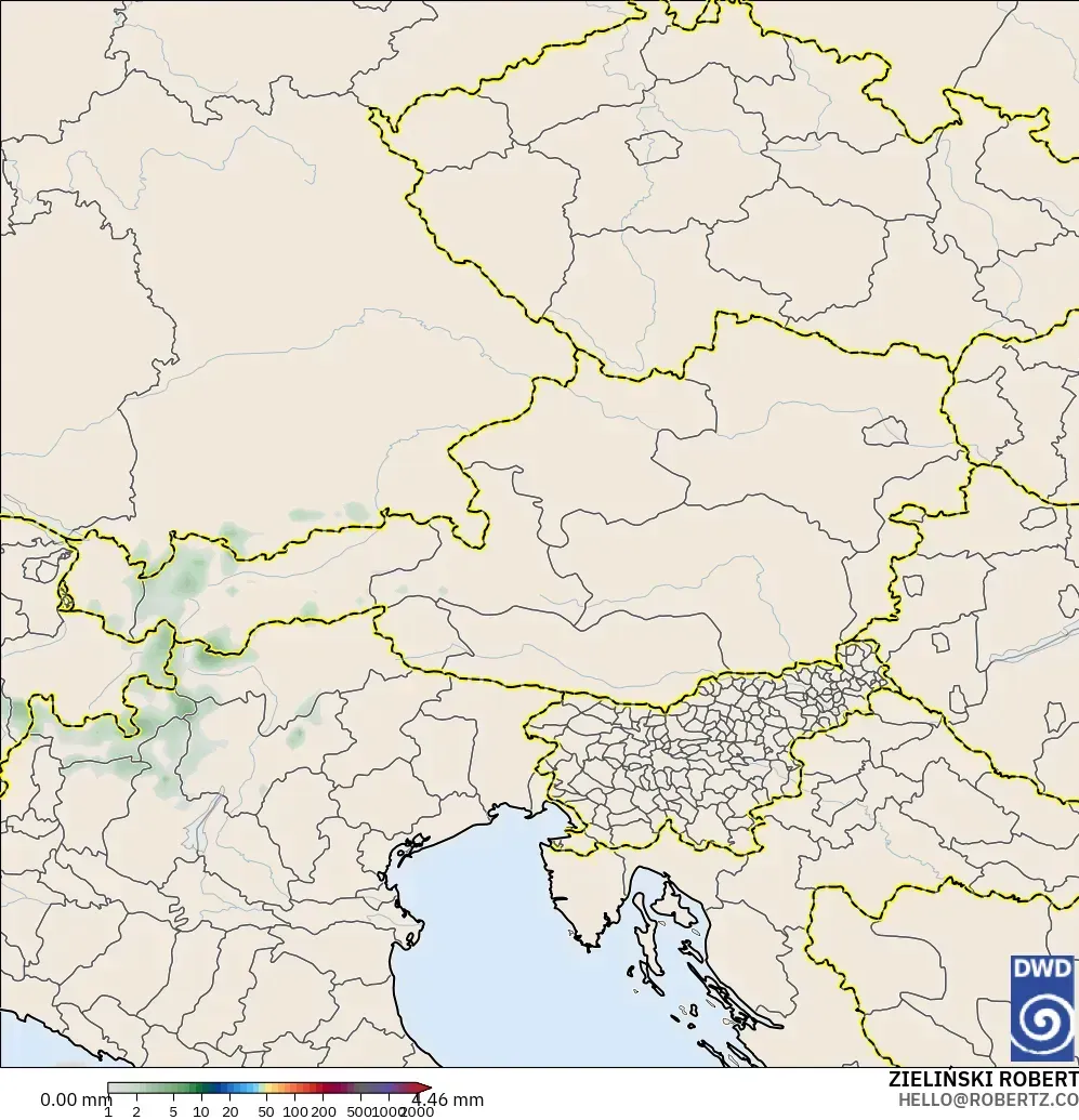 ICON model - Austria, Precipitation Accumulation